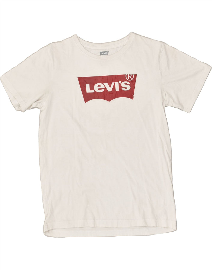 LEVI'S Boys Graphic T-Shirt Top 13-14 Years XL  White Cotton | Vintage Levi's | Thrift | Second-Hand Levi's | Used Clothing | Messina Hembry 