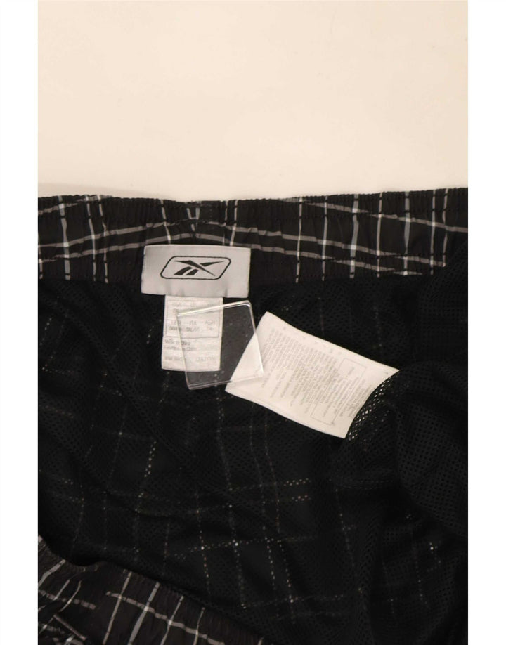 Reebok Mens Swimming Shorts 2XL  Black Check Polyester