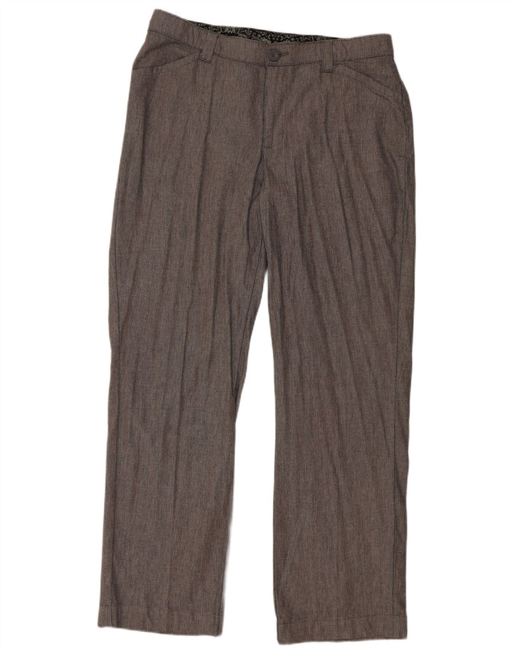 LEE Womens Straight Casual Trousers US 12 Large W34 L30 Grey Check Cotton