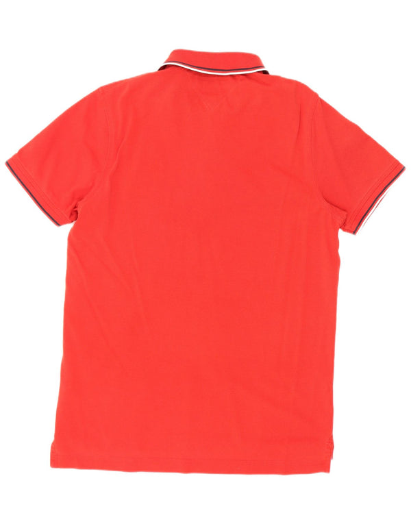 Tommy Hilfiger Mens Slim Fit Polo Shirt Large Red Cotton