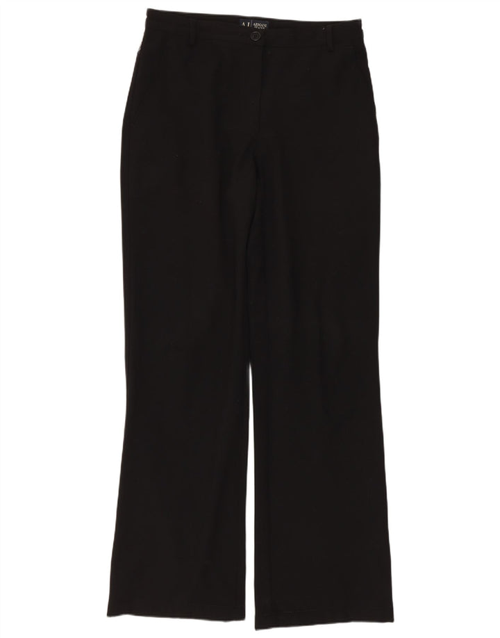 Armani Womens Bootcut Casual Trousers UK 12 Medium W28 L30 Black Polyester