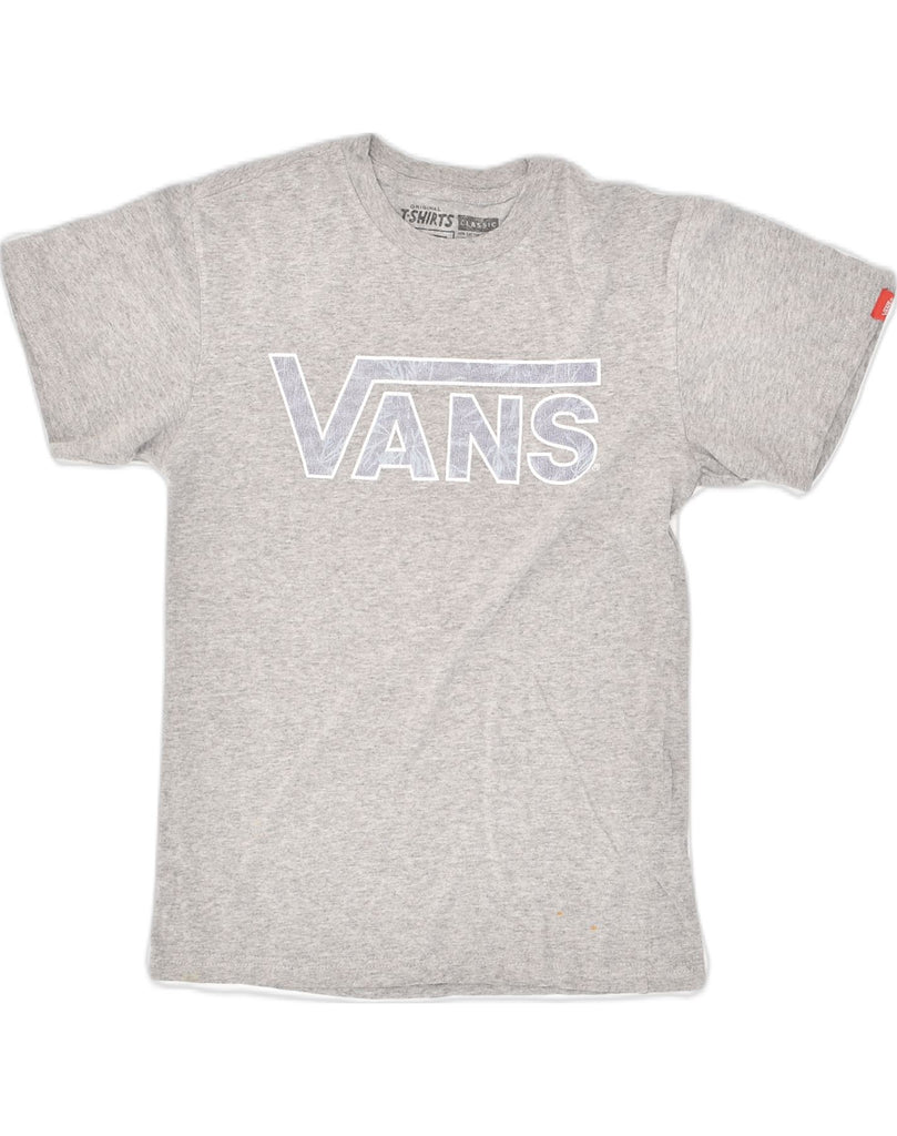 VANS Womens Graphic T-Shirt Top UK 6 XS  Grey Cotton | Vintage Vans | Thrift | Second-Hand Vans | Used Clothing | Messina Hembry 