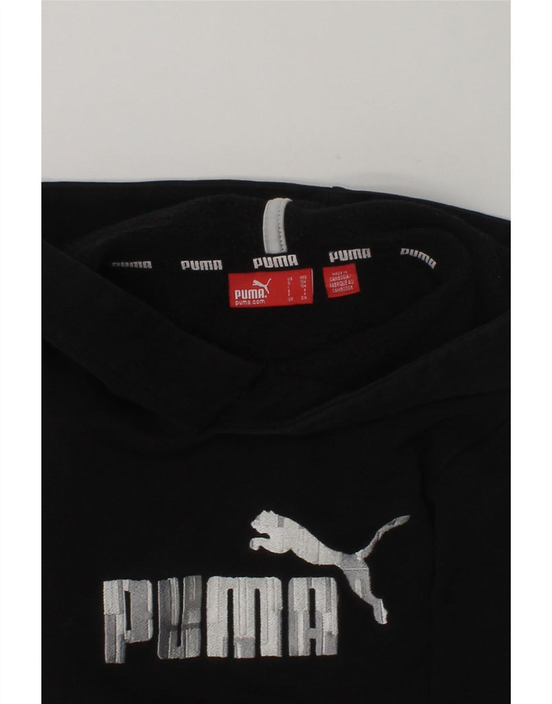 PUMA Boys Graphic Hoodie Jumper 3-4 Years Black | Vintage Puma | Thrift | Second-Hand Puma | Used Clothing | Messina Hembry 