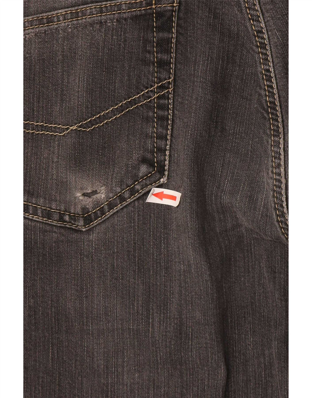 Rifle Mens Straight Jeans W34 L32 Grey Cotton