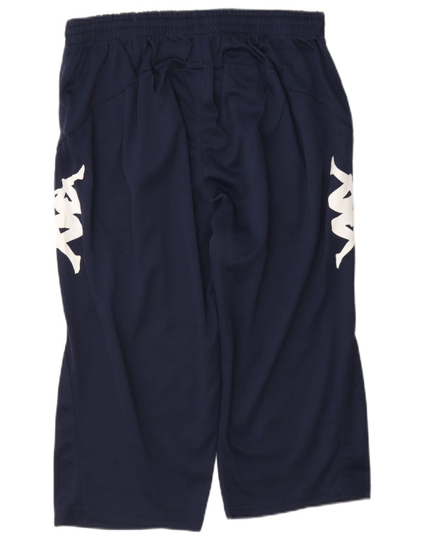 Kappa Mens Graphic Bermuda Sport Shorts XL Navy Blue Polyester