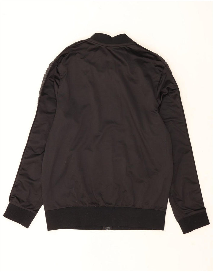 Kappa Mens Graphic Tracksuit Top Jacket Large Black Polyester