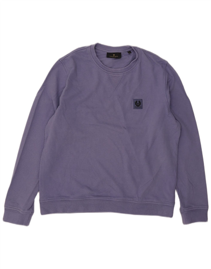 Belstaff Mens Sweatshirt Jumper XL Purple Cotton