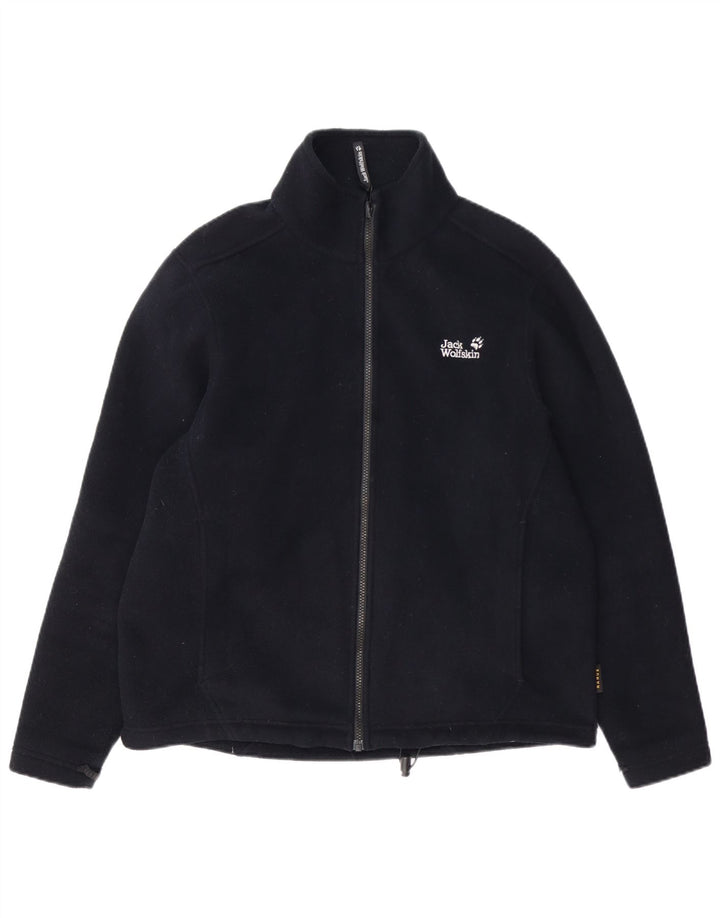Jack Wolfskin Mens Liner Fleece Jacket UK 40 Large Navy Blue Polyester