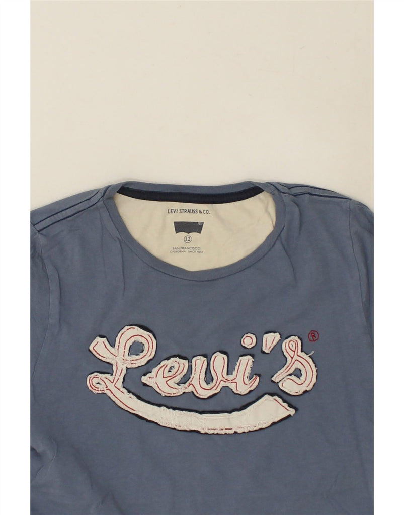 LEVI'S Boys Graphic T-Shirt Top 11-12 Years Blue Cotton | Vintage Levi's | Thrift | Second-Hand Levi's | Used Clothing | Messina Hembry 