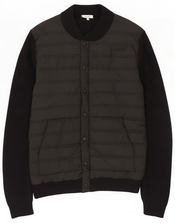 Reiss Mens Padded Jacket UK 40 Large Black Cotton