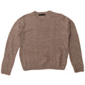 Zara Womens Oversized Crew Neck Jumper Sweater UK 10 Small Grey Acrylic