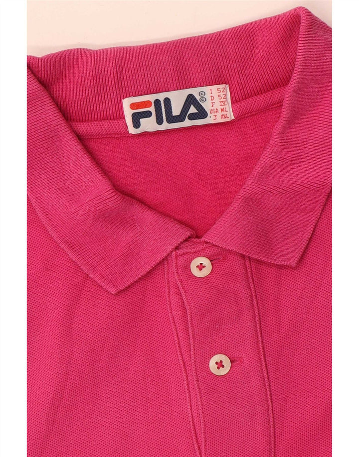 Fila Mens Polo Shirt IT 52 Large Pink