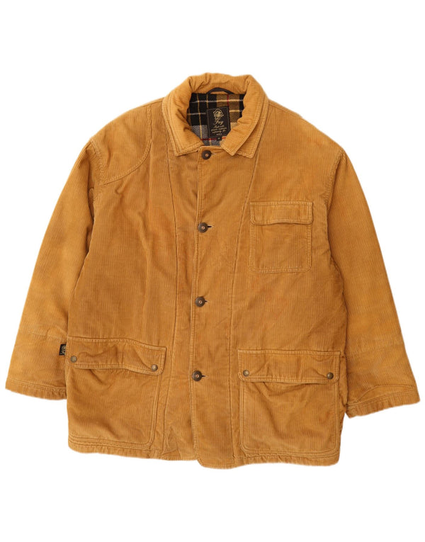 Fay Mens Corduroy Windbreaker Jacket UK 38 Medium Beige Cotton