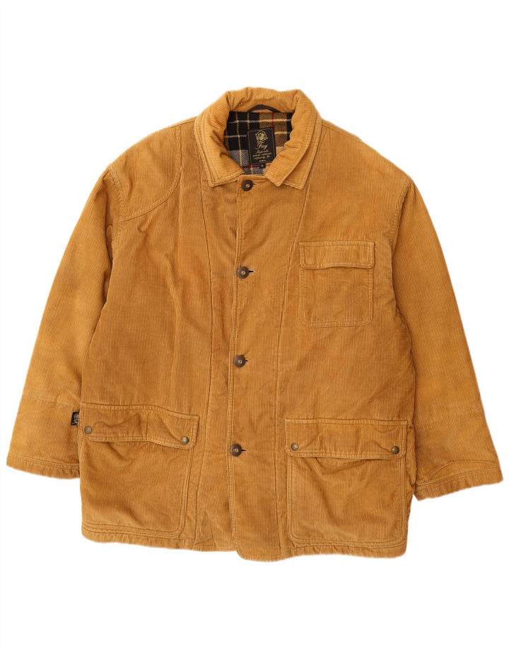 Fay Mens Corduroy Windbreaker Jacket UK 38 Medium Beige Cotton