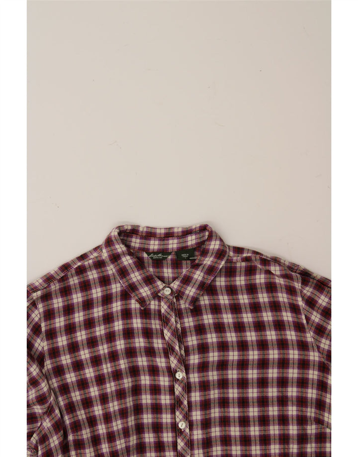EDDIE BAUER Womens Shirt UK 16 Large Purple Check Vintage Eddie Bauer and Second-Hand Eddie Bauer from Messina Hembry 