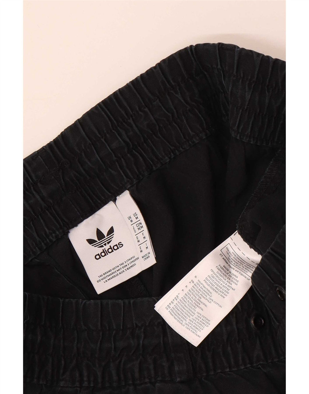 Adidas Mens Cargo Shorts Medium W30 Black Cotton