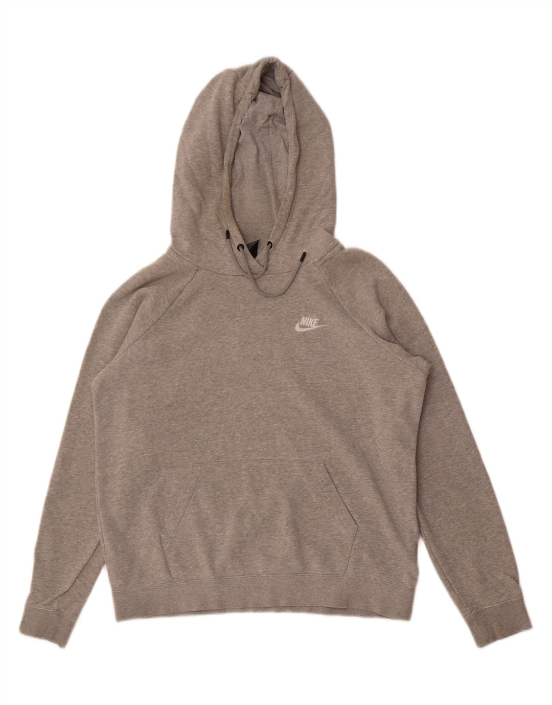 Nike Mens Hoodie Jumper Medium Grey Flecked Cotton