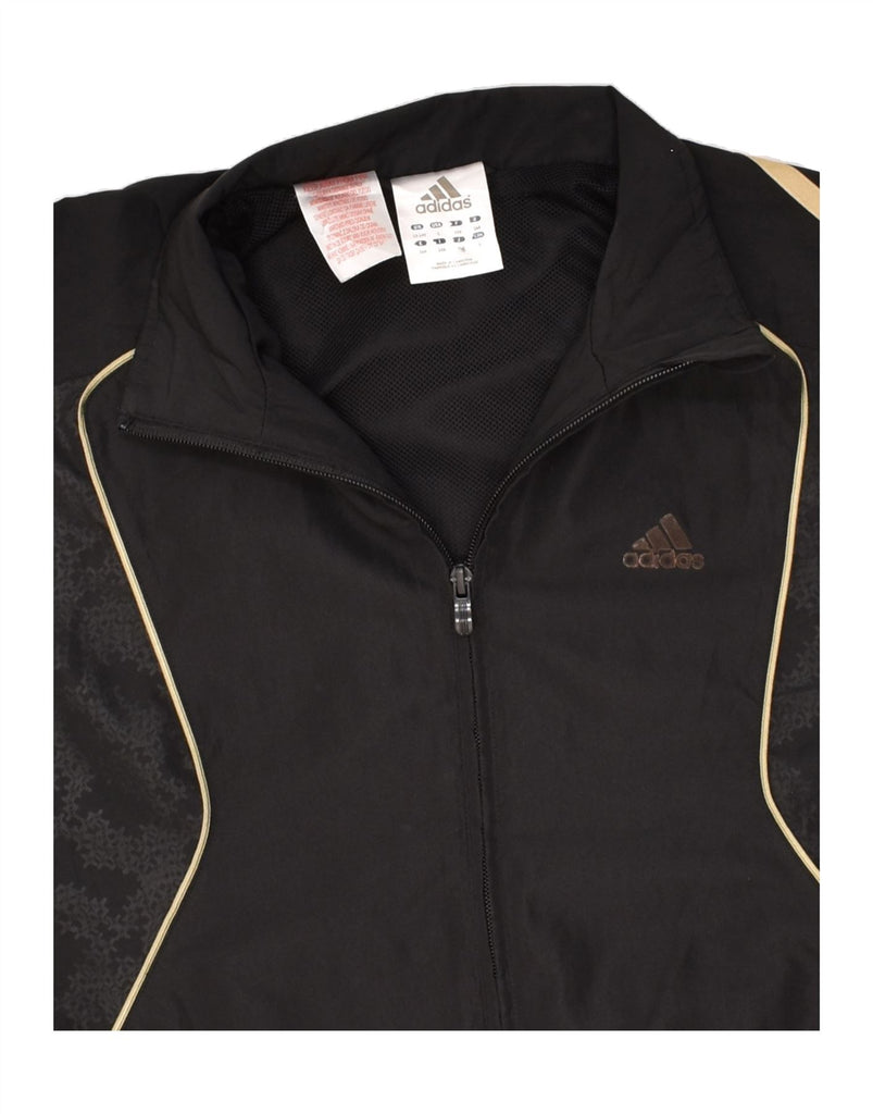 ADIDAS Boys Graphic Tracksuit Top Jacket 13-14 Years Black Geometric | Vintage Adidas | Thrift | Second-Hand Adidas | Used Clothing | Messina Hembry 