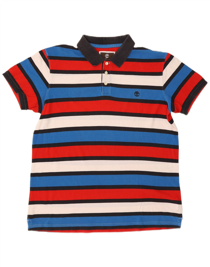 TIMBERLAND Mens Regular Fit Rugby Polo Shirt 3XL Multicoloured Striped
