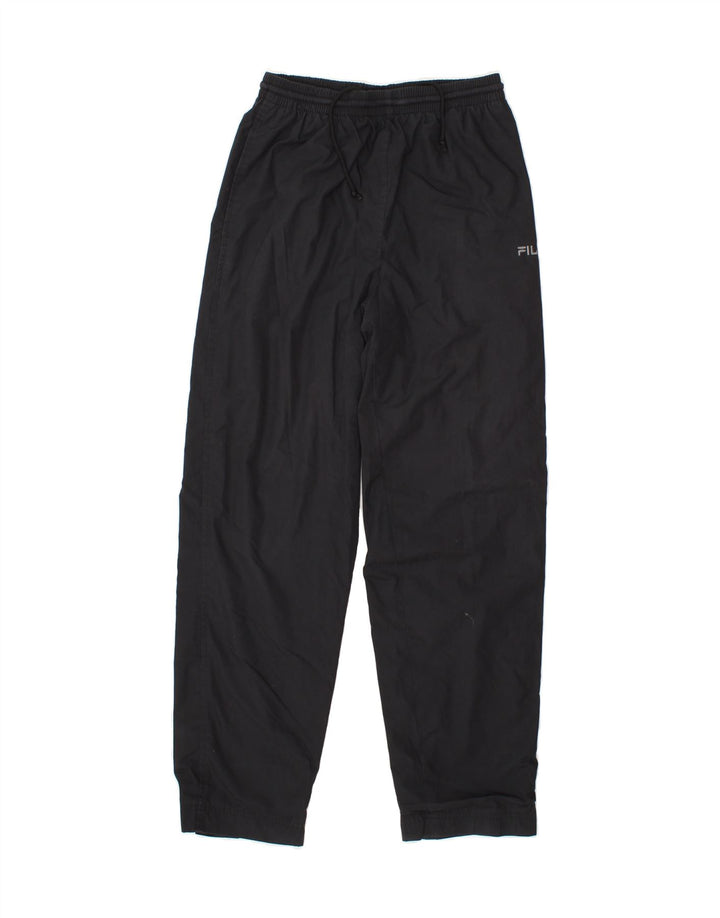 FILA Mens Tracksuit Trousers Joggers Small  Black Polyester Vintage Fila and Second-Hand Fila from Messina Hembry 