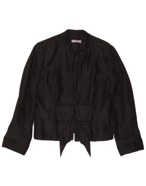 Vintage Womens Blazer Jacket UK 14 Medium  Black Viscose
