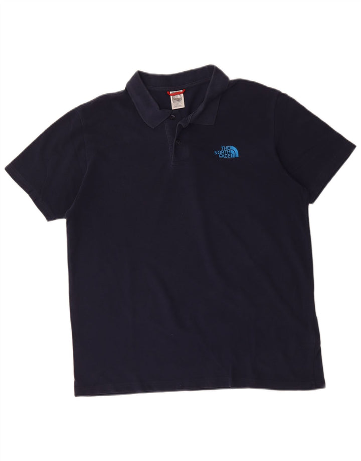 The North Face Mens Polo Shirt Large Navy Blue Cotton