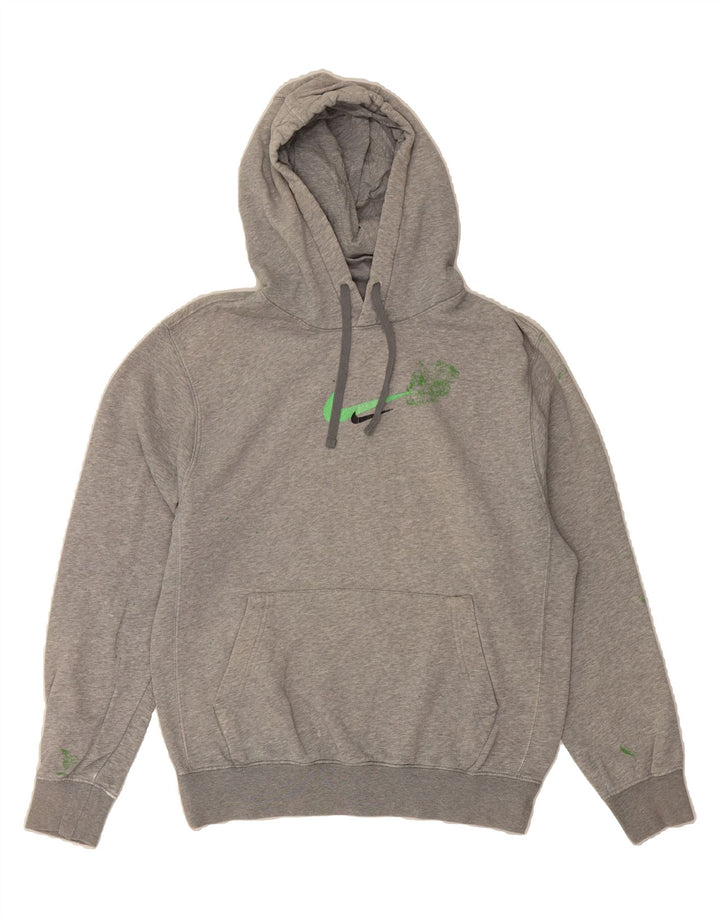 NIKE Mens Graphic Hoodie Jumper Small Grey Cotton Vintage Nike and Second-Hand Nike from Messina Hembry 