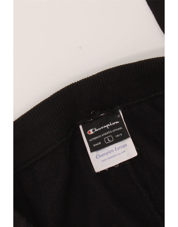 Champion Mens Tracksuit Trousers Large Black Cotton