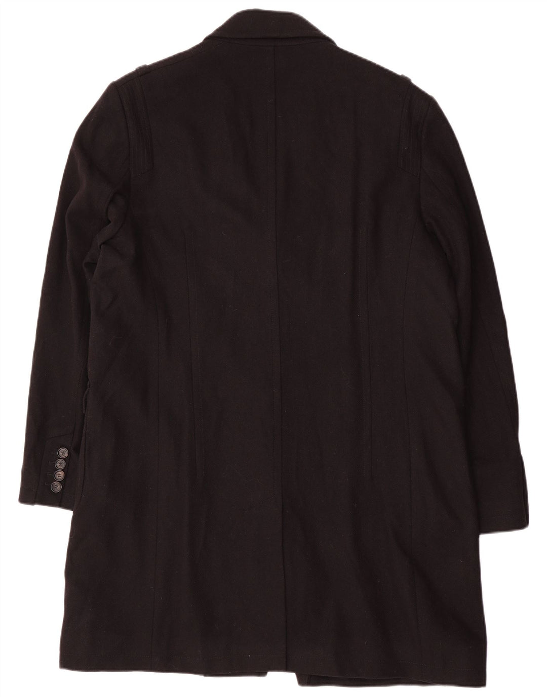 Reiss Mens Overcoat UK 44 2XL Navy Blue Virgin Wool