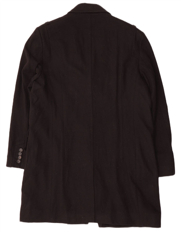 Reiss Mens Overcoat UK 44 2XL Navy Blue Virgin Wool