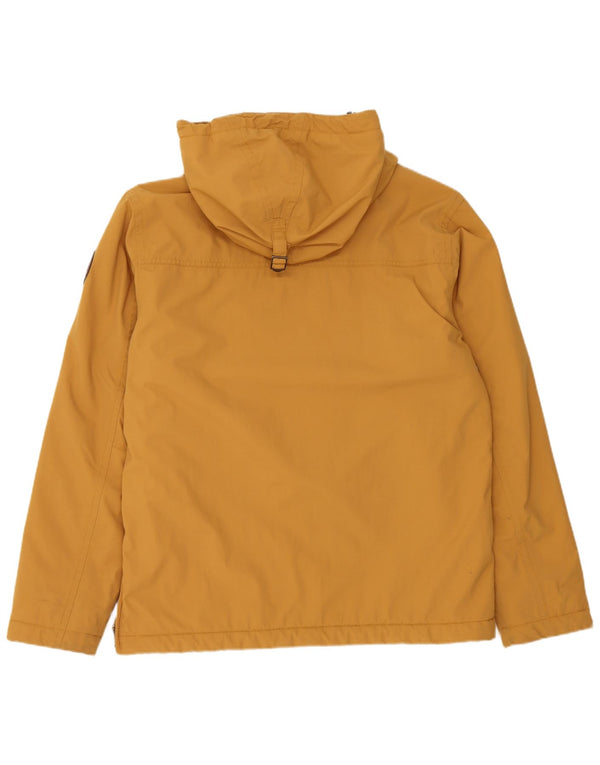 Napapijri Mens Geographic Graphic Anorak Jacket UK 40 Large Yellow Nylon