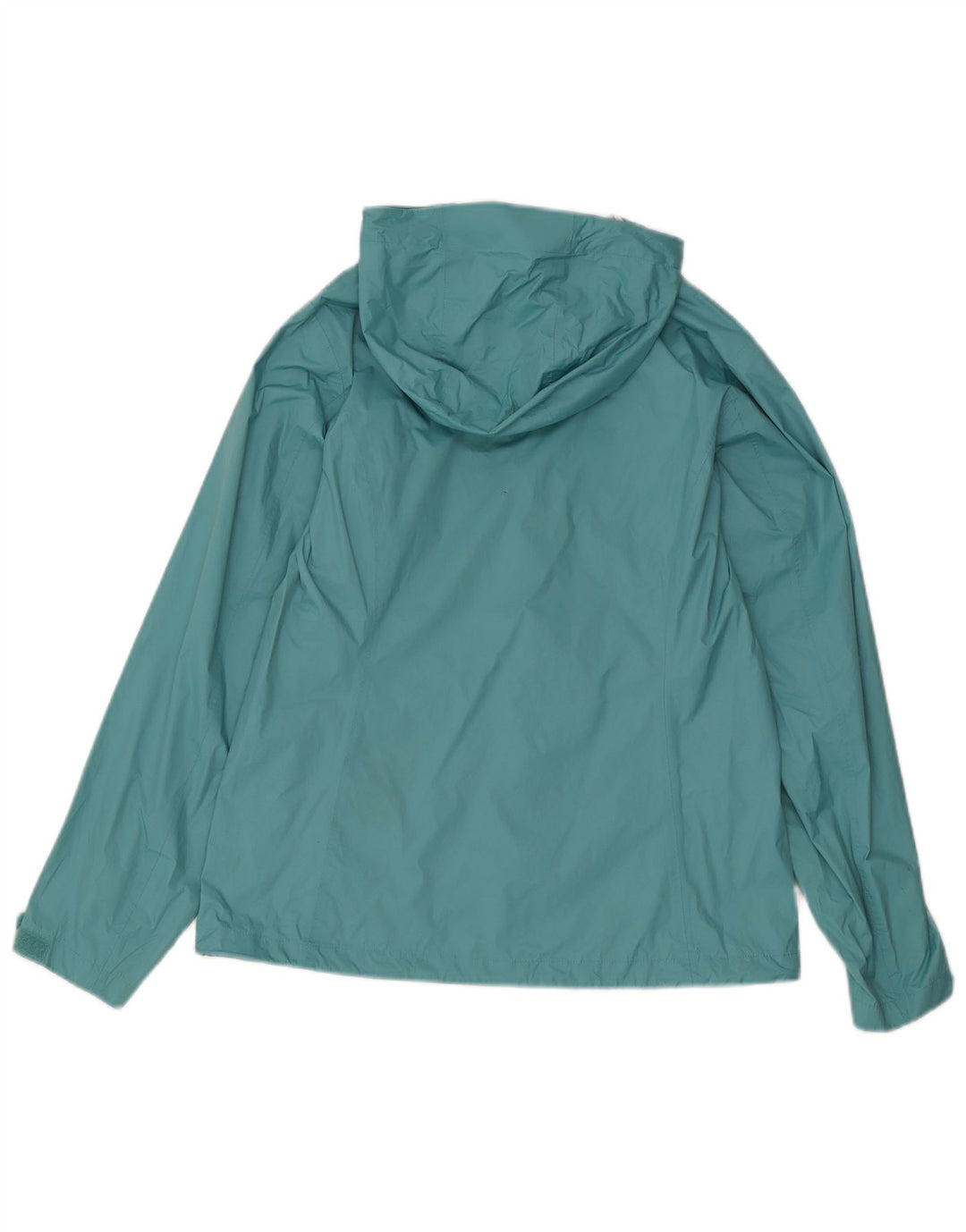 Eddie Bauer Womens Hooded Rain Jacket UK 14 Medium Blue Nylon