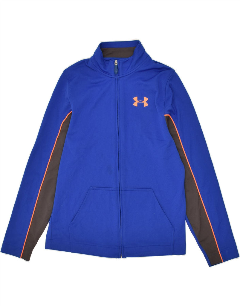 UNDER ARMOUR Boys Graphic Tracksuit Top Jacket 11-12 Years Large Blue | Vintage Under Armour | Thrift | Second-Hand Under Armour | Used Clothing | Messina Hembry 