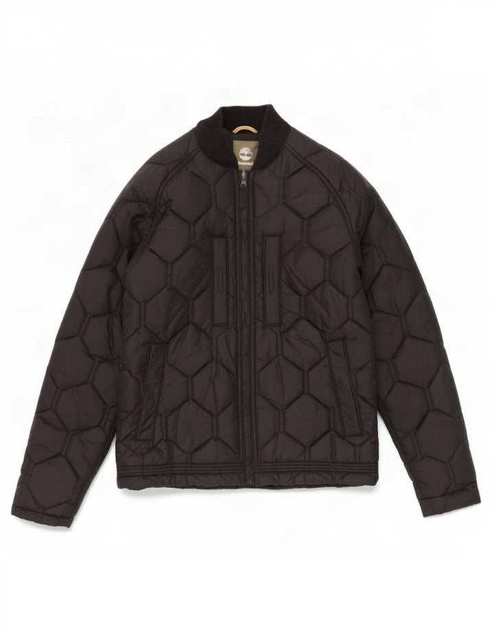 Timberland Mens Quilted Jacket UK 36 Small Black Nylon