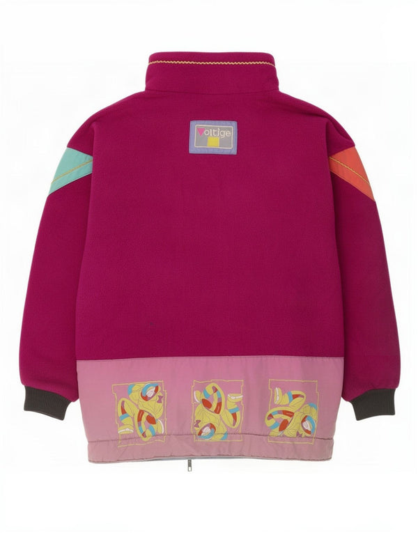 Malden Mens Voltige Graphic Fleece Jacket UK 42 XL Maroon Colourblock