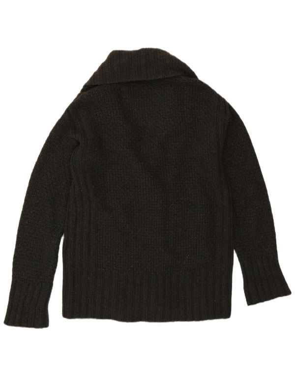 Superdry Womens Cardigan Sweater UK 16 Large Khaki Lambswool