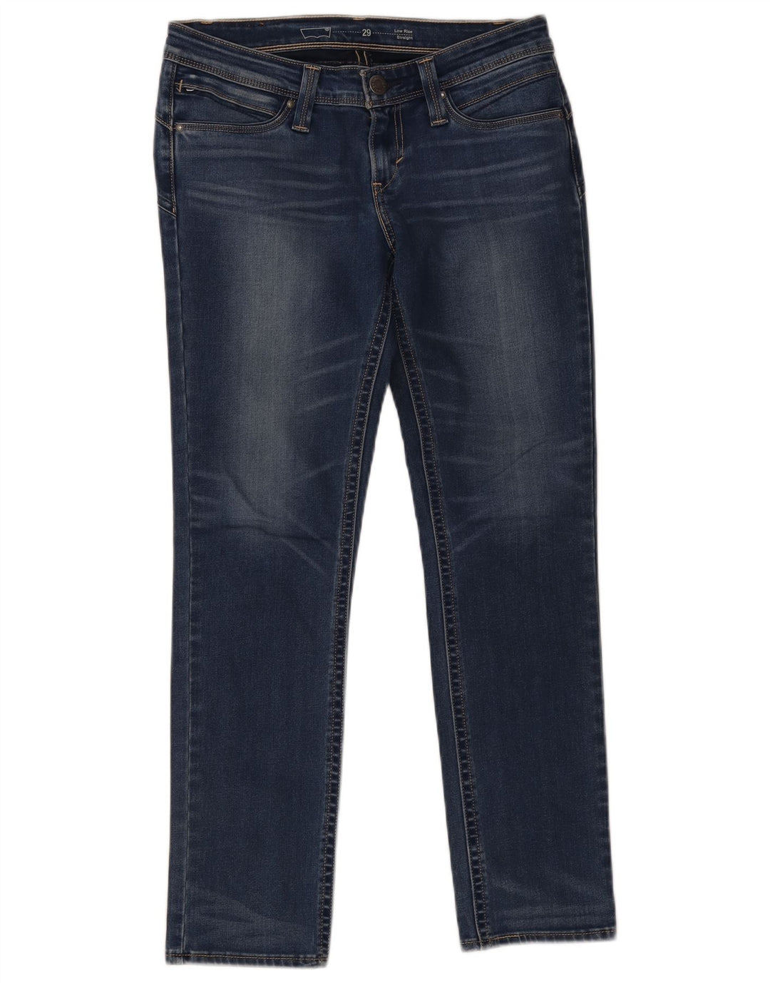 Levi's Womens Low Waist Straight Jeans W29 L30 Blue Cotton