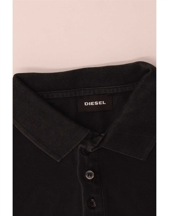 Diesel Mens Polo Shirt Small Black Cotton