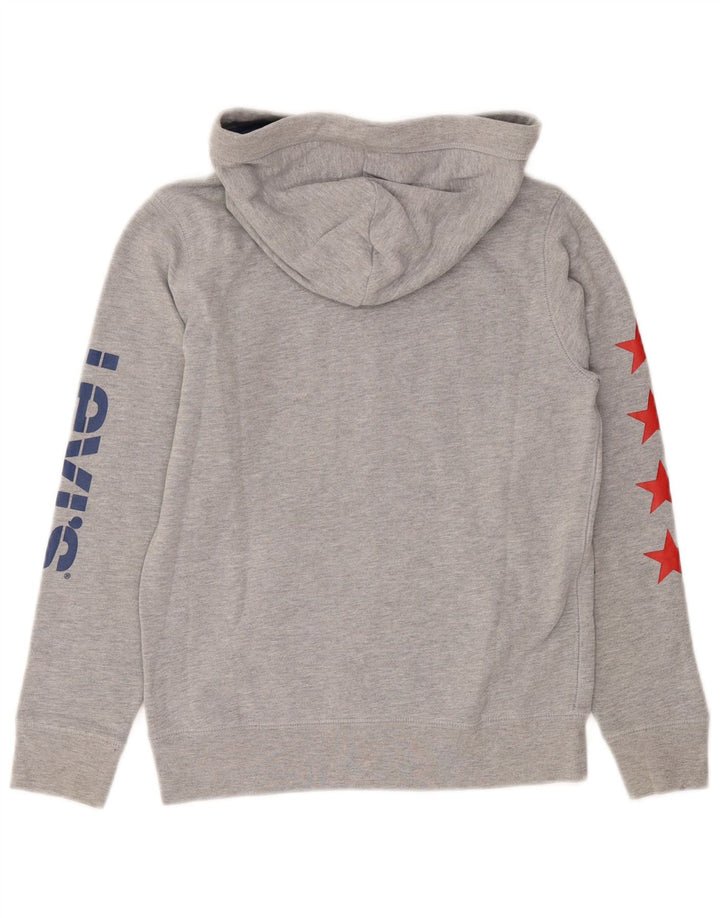 Levi's Boys Graphic Hoodie Jumper 11-12 Years Grey Flecked