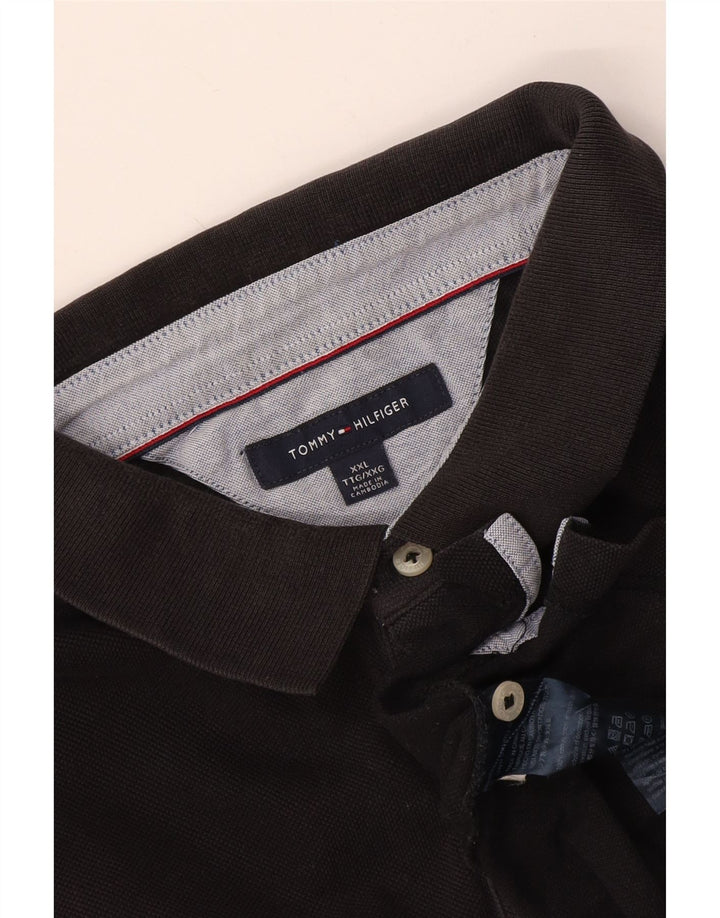 Tommy Hilfiger Mens Polo Shirt 2XL Black Cotton