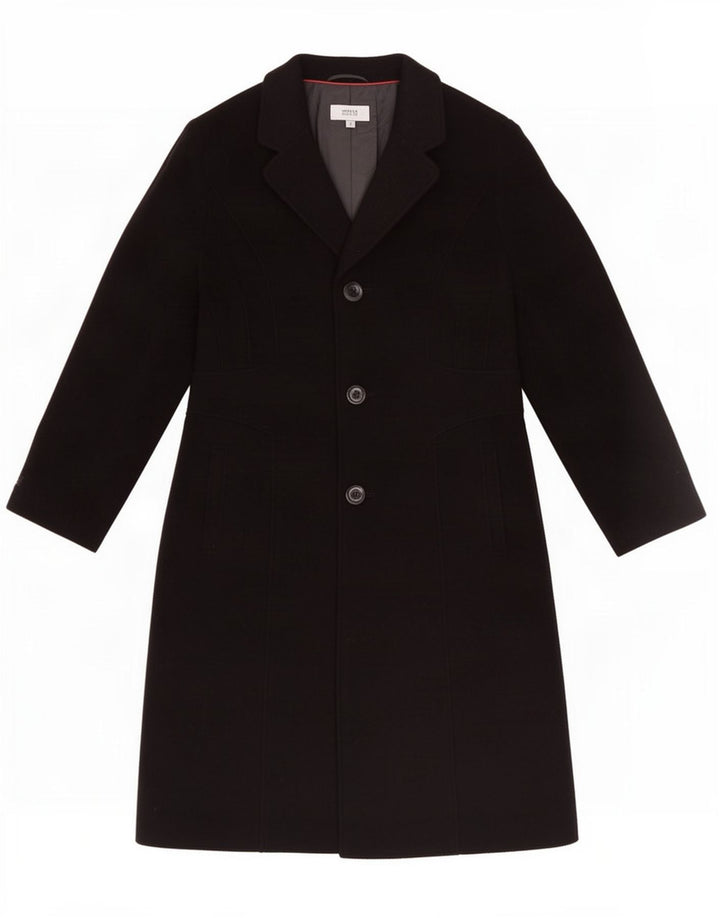 Marks & Spencer Womens Overcoat UK 18 XL Black Wool