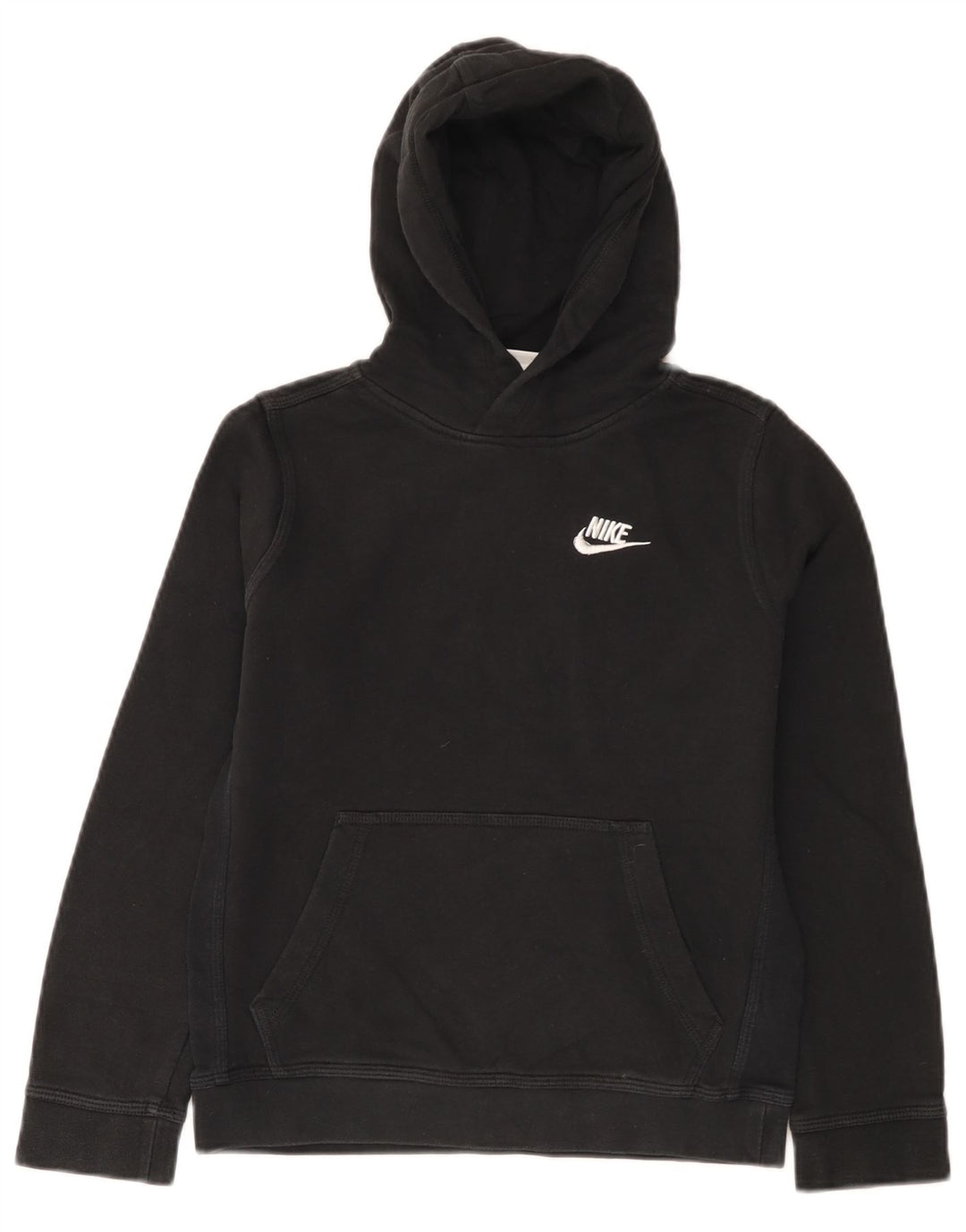 Nike Boys Hoodie Jumper 10-11 Years Medium Black Cotton