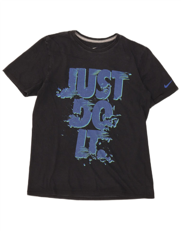 Nike Mens Athletic Cut Graphic T-Shirt Top Medium Black Cotton