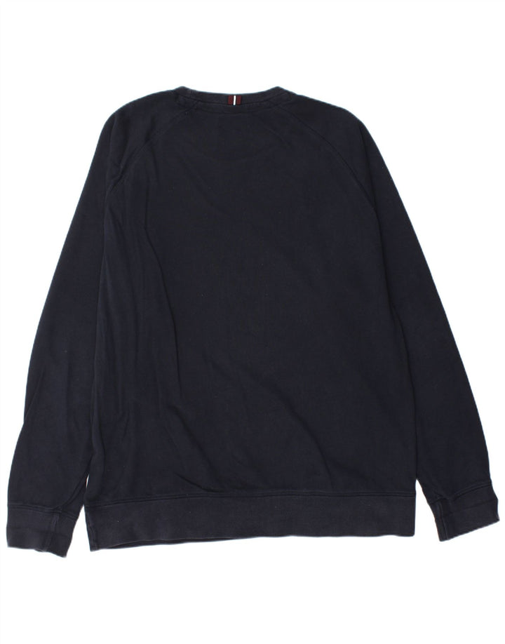 Fred Perry Mens Sweatshirt Jumper 2XL Navy Blue Cotton