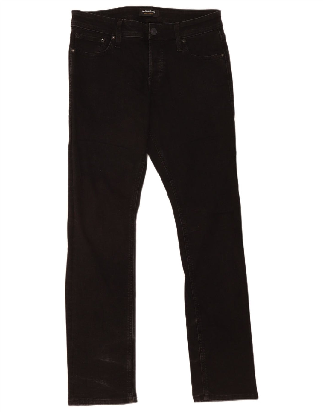 Jack & Jones Mens Slim Jeans W30 L32 Black Cotton