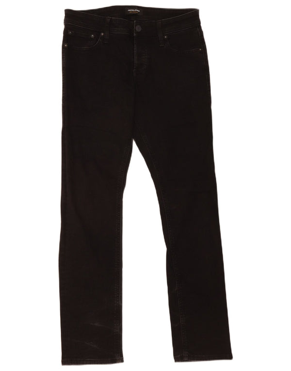 Jack & Jones Mens Slim Jeans W30 L32 Black Cotton