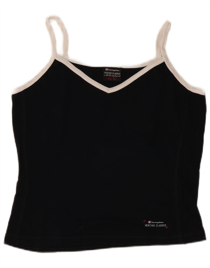 Champion Womens Heritage Classics Cami Top UK 18 XL Black Cotton