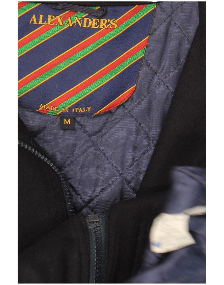 Alexander's Mens Loose Fit Windbreaker Coat UK 38 Medium Navy Blue Wool