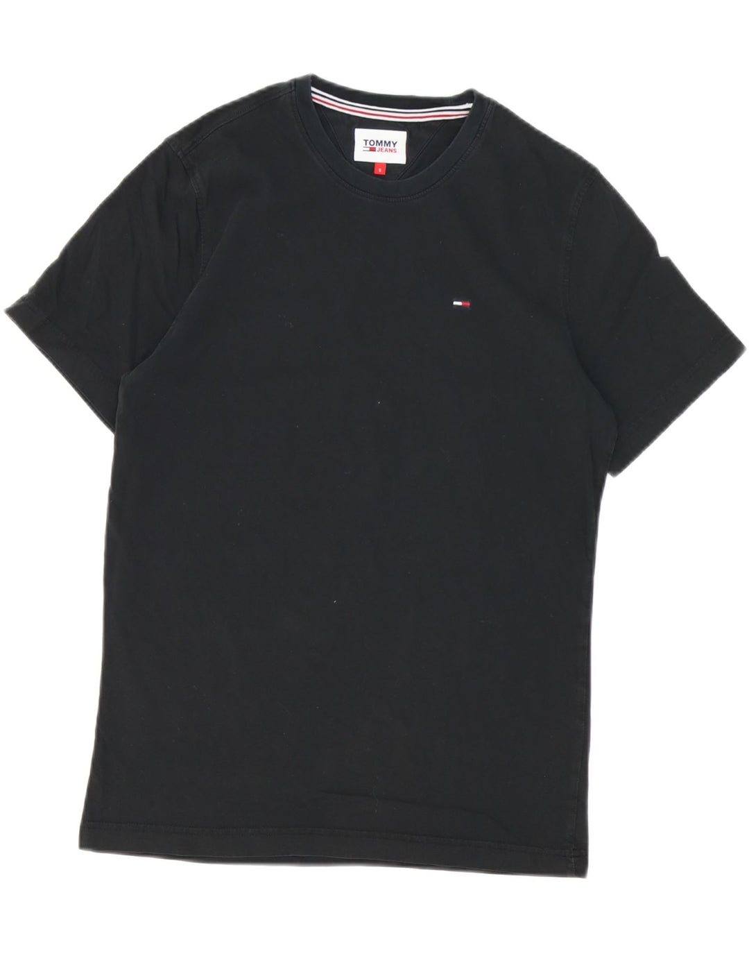 Tommy Hilfiger Mens T-Shirt Top Small Black Cotton