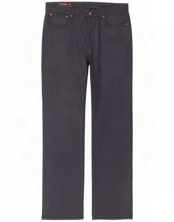 Marlboro Classics Mens Straight Casual Trousers W36 L34 Navy Blue Cotton